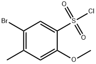 5-溴-2-甲氧基-4-甲基苯磺酰氯 结构式