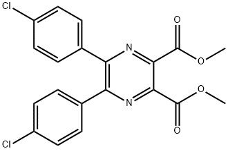 5,6-BIS(4-CHLOROPHENYL)PYRAZINE-2,3-DICARBOXYLIC ACID DIMETHYL ESTER 结构式