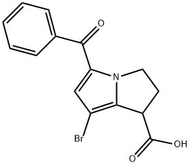 5-苯甲酰基-7-溴-2,3-二氢-1H-吡咯嗪-1-羧酸 结构式