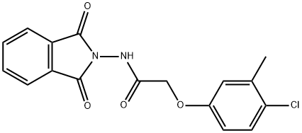 2-(4-chloro-3-methylphenoxy)-N-(1,3-dioxo-1,3-dihydro-2H-isoindol-2-yl)acetamide 结构式