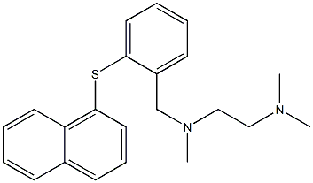 N-[2-(dimethylamino)ethyl]-N-methyl-N-[2-(1-naphthylsulfanyl)benzyl]amine 结构式
