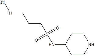 N-(哌啶-4-基)丙-1-磺酰胺盐酸盐 结构式