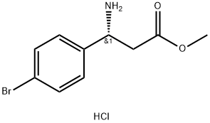 (R)-3-氨基-3-(4-溴苯基)丙酸甲酯盐酸盐 结构式