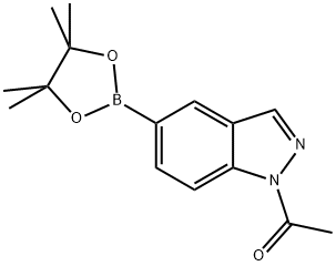 1-(5-(4,4,5,5-tetramethyl-1,3,2-dioxaborolan-2-yl)-1H-indazol-1-yl)ethan-1-one 结构式
