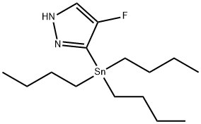 4-fluoro-5-(tributylstannyl)-1H-pyrazole 结构式