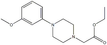 ethyl 2-[4-(3-methoxyphenyl)piperazin-1-yl]acetate 结构式