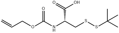 N-allyloxycarbonyl-S-(tert-butylthio)-L-cysteine 结构式