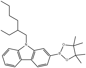 9-异辛基-2-硼酸频那醇酯咔唑 结构式