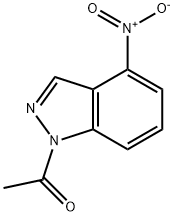 1-(4-硝基吲唑-1-基)乙酮 结构式