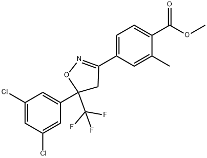 4-[5-(3,5-dichloro-phenyl)-5-trifluoromethyl-4,5-dihydro-isoxazol-3-yl]-2-methyl-benzoic acid methyl ester 结构式