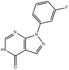 1-(3-FLUOROPHENYL)-1H-PYRAZOLO[3,4-D]PYRIMIDIN-4-OL 结构式