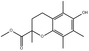 2H-1-Benzopyran-2-carboxylic acid, 3,4-dihydro-6-hydroxy-2,5,7,8-tetramethyl-, methyl ester 结构式
