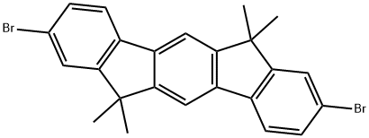2,8-二溴-6,6,12,12-四甲基-6,12-二氢茚并[1,2-B]芴 结构式