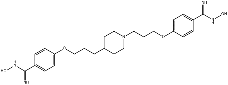 BenzenecarboxiMidaMide, 4,4'-[1,4-piperidinediylbis(3,1-propanediyloxy)]bis[N-hydroxy- 结构式