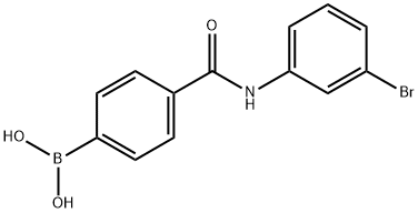 (4-((3-溴苯基)氨基甲酰基)苯基)硼酸 结构式
