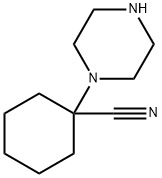 1-(哌嗪-1-基)环己烷-1-甲腈 结构式