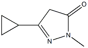 3-cyclopropyl-1-methyl-4,5-dihydro-1H-pyrazol-5-one 结构式