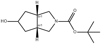 (3AR,6AS) - 5-羟基六氢环戊二烯并[C]吡咯-2(1H) - 羧酸叔丁酯 结构式