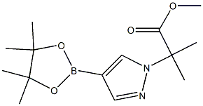 METHYL 2-METHYL-2-(4-(4,4,5,5-TETRAMETHYL-1,3,2-DIOXABOROLAN-2-YL)-1H-PYRAZOL-1-YL)PROPANOATE 结构式