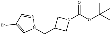 tert-butyl 3-[(4-bromo-1H-pyrazol-1-yl)methyl]azetidine-1-carboxylate 结构式