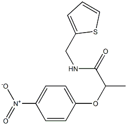 2-(4-nitrophenoxy)-N-(2-thienylmethyl)propanamide 结构式