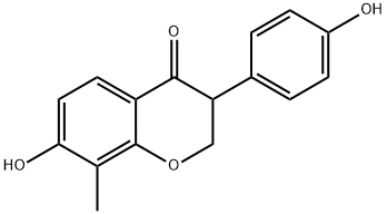 7-hydroxy-3-(4-hydroxy-phenyl)-8-methyl-chroman-4-one 结构式