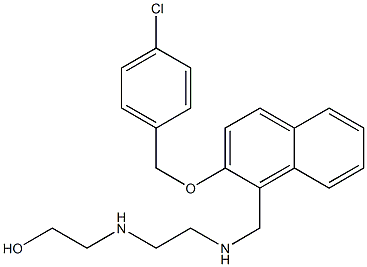 2-({2-[({2-[(4-chlorobenzyl)oxy]-1-naphthyl}methyl)amino]ethyl}amino)ethanol 结构式