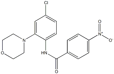 N-[4-chloro-2-(4-morpholinyl)phenyl]-4-nitrobenzamide 结构式