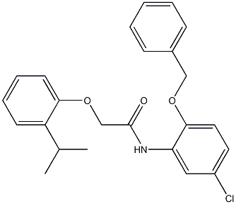 N-[2-(benzyloxy)-5-chlorophenyl]-2-(2-isopropylphenoxy)acetamide 结构式