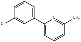 6-(3-CHLOROPHENYL)PYRIDIN-2-AMINE 结构式
