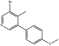 3-Bromo-5-(4-methoxyphenyl)-4-methylpyridine 结构式