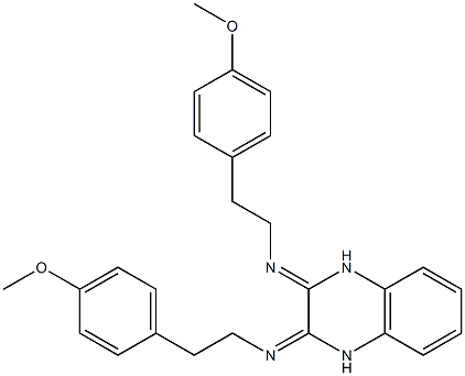 2-(4-methoxyphenyl)-N-(3-{[2-(4-methoxyphenyl)ethyl]imino}-1,4-dihydro-2-quinoxalinylidene)ethanamine 结构式