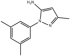 1-(3,5-二甲基苯基)-3-甲基-1H-吡唑-5-胺 结构式