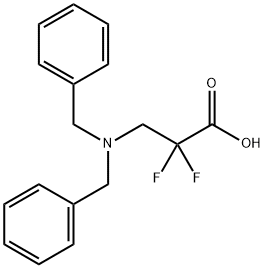 3-(二苄基氨基)-2,2-二氟丙酸 结构式