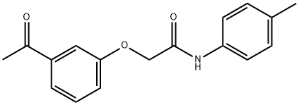 2-(3-acetylphenoxy)-N-(4-methylphenyl)acetamide 结构式