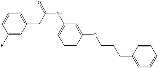 2-(3-fluorophenyl)-N-[3-(3-phenylpropoxy)phenyl]acetamide 结构式