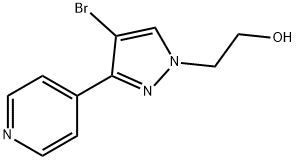 2-(4-bromo-3-(pyridin-4-yl)-1H-pyrazol-1-yl)ethanol 结构式