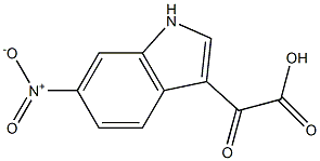 2-(6-硝基-3-吲哚基)-2-氧代乙酸 结构式