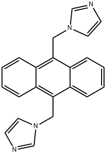 9,10-双((1H-咪唑-1-基)甲基)蒽 结构式