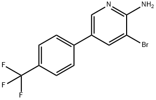 3-溴-5-(4-(三氟甲基)苯基)吡啶-2-胺 结构式