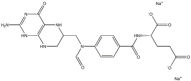 L-Glutamic acid, N-[4-[[(2-amino-1,4,5,6,7,8-hexahydro-4-oxo-6-pteridinyl)methyl]formylamino]benzoyl]-, disodium salt (9CI) 结构式