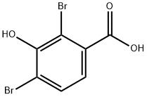 2,4-dibromo-3-hydroxybenzoic acid 结构式