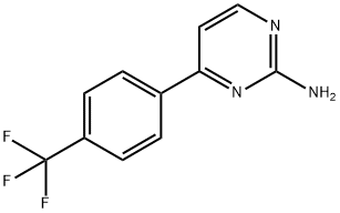 4-(4-(三氟甲基)苯基)嘧啶-2-胺 结构式