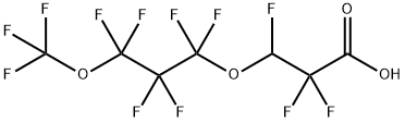 2,2,3-三氟-3-[1,1,2,2,3,3-六氟-3-(三氟甲氧基)丙氧基]丙酸 结构式