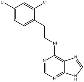 N-[2-(2,4-dichlorophenyl)ethyl]-7H-purin-6-amine 结构式