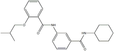 N-{3-[(cyclohexylamino)carbonyl]phenyl}-2-isobutoxybenzamide 结构式