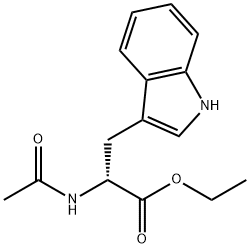 ethyl (2R)-2-acetamido-3-(1H-indol-3-yl)propanoate 结构式