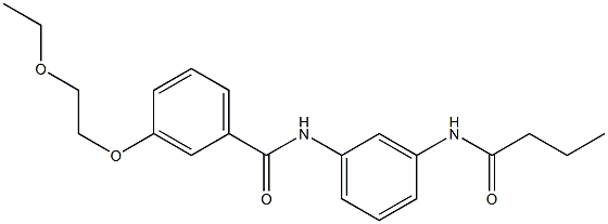 N-[3-(butyrylamino)phenyl]-3-(2-ethoxyethoxy)benzamide 结构式