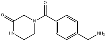4-[4-(氨基甲基)苯甲酰]哌嗪-2-酮 结构式