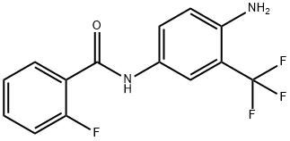 N-[4-氨基-3-(三氟甲基)苯基]-2-氟苯甲酰胺 结构式